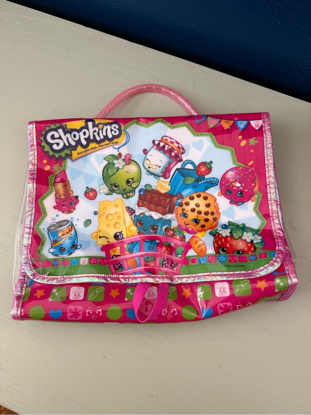 Shopkins Travel Organizer Carrier Bag Storage Case Excellent Condition Foldable